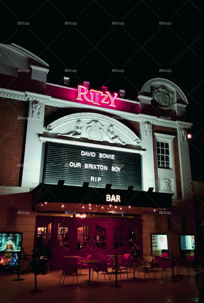 Ritzy Cinema (London) paying tribute to the late David Bowie.