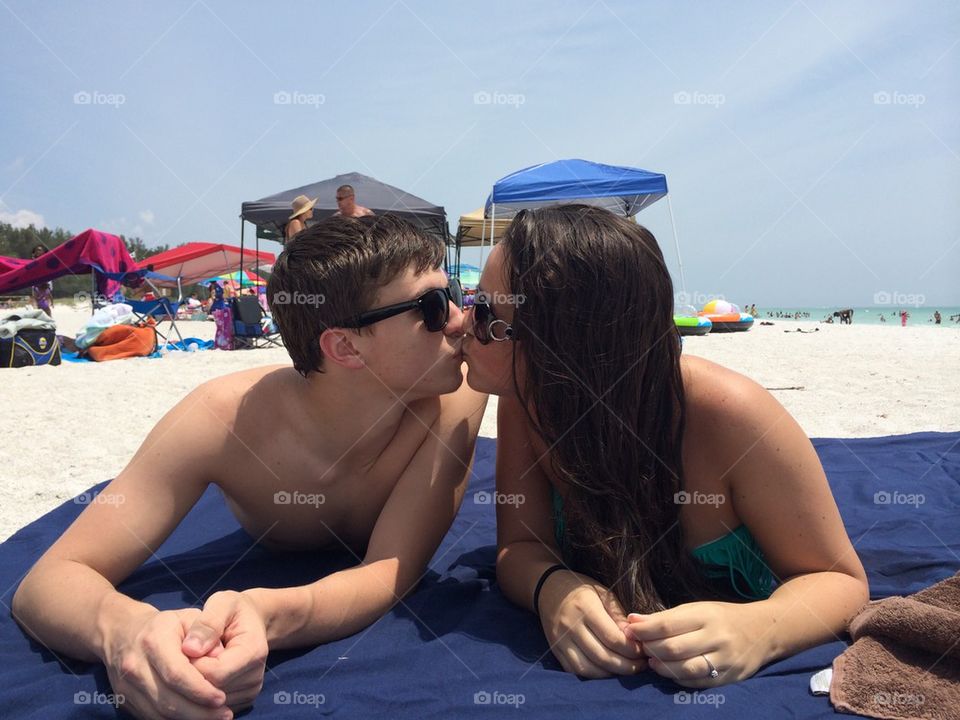 Beach kiss
