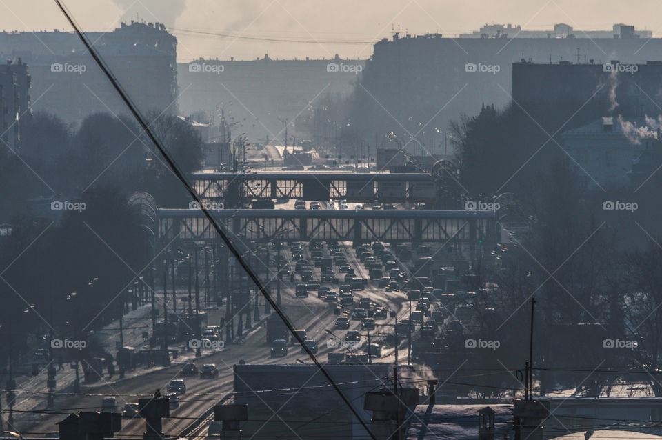 urban traffic in big city