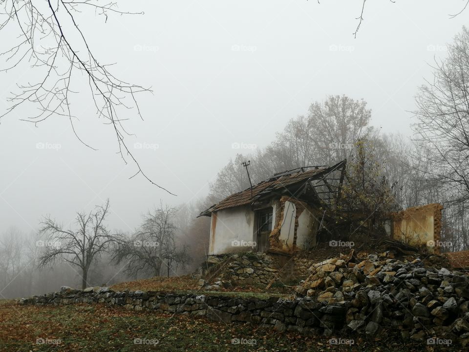 Old house on top of a hill