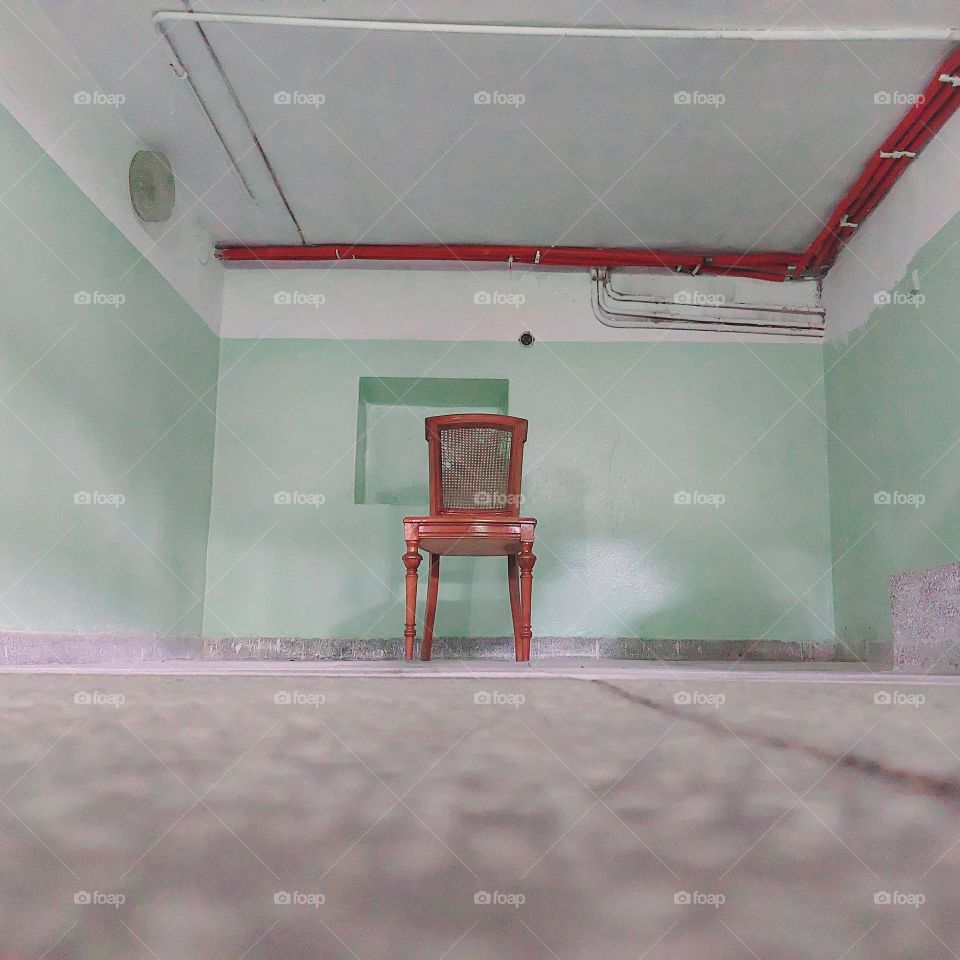 scary basement chair