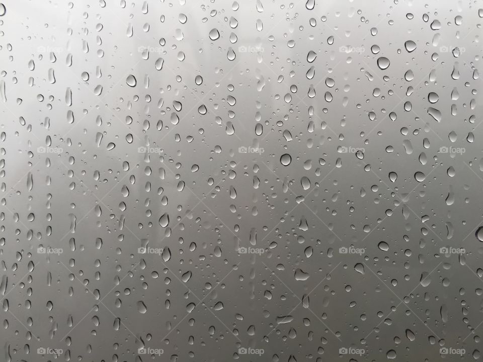 Raindrop with glass
