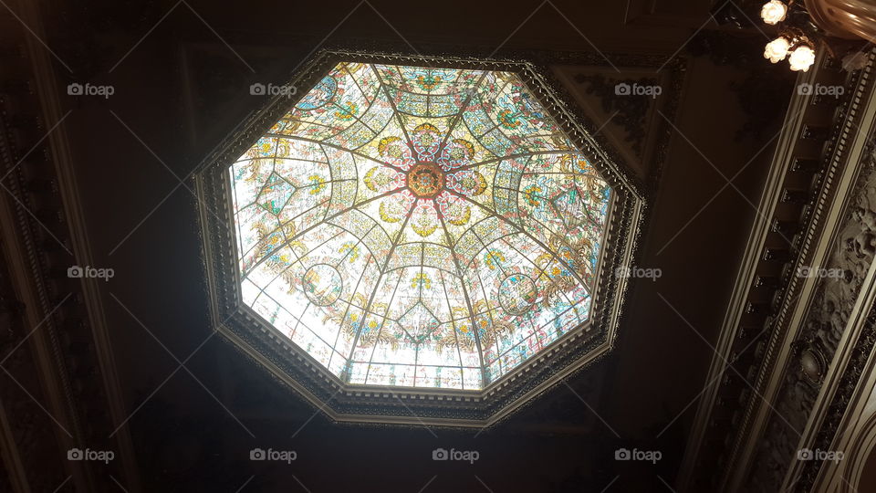 Ceiling, Indoors, Light, Dome, No Person