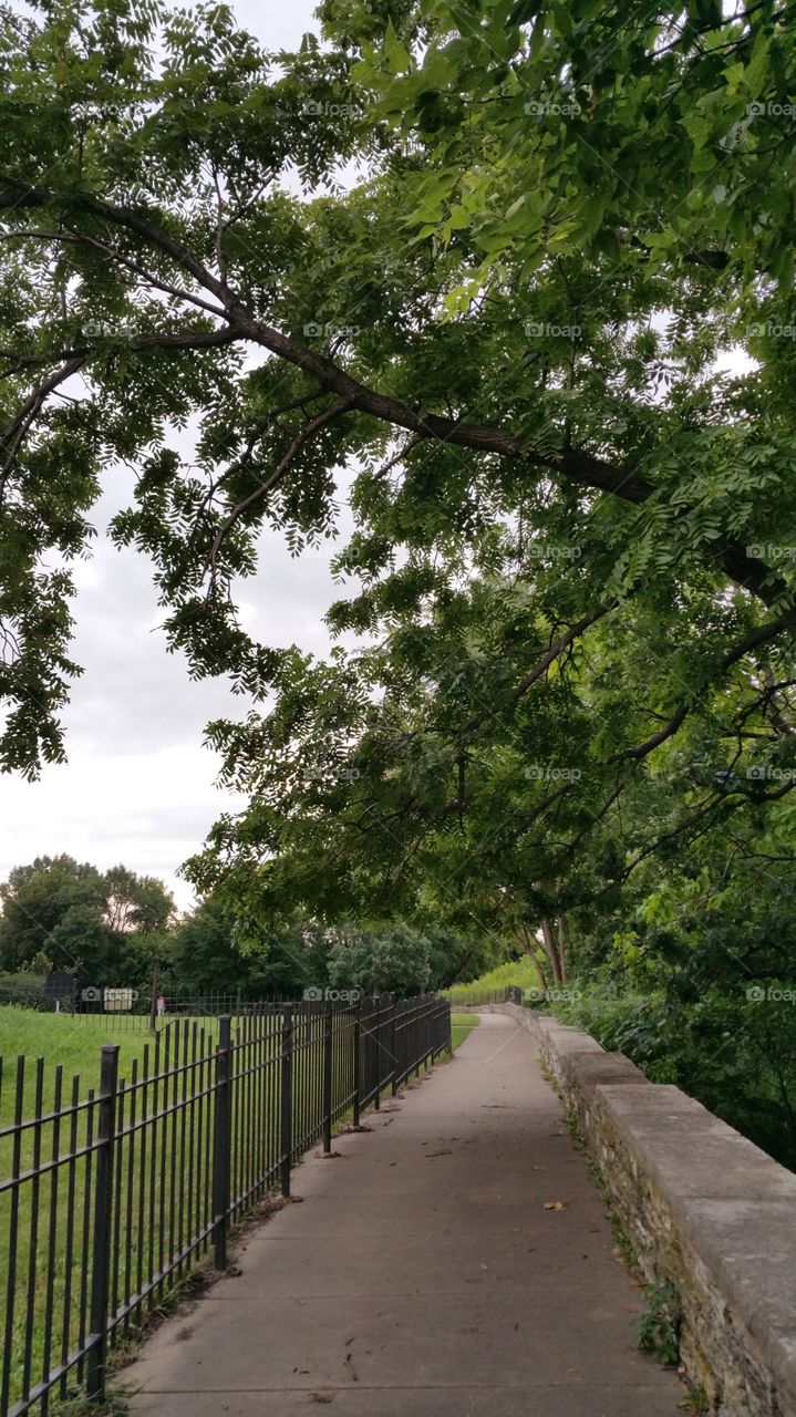 the path along the Indian burials