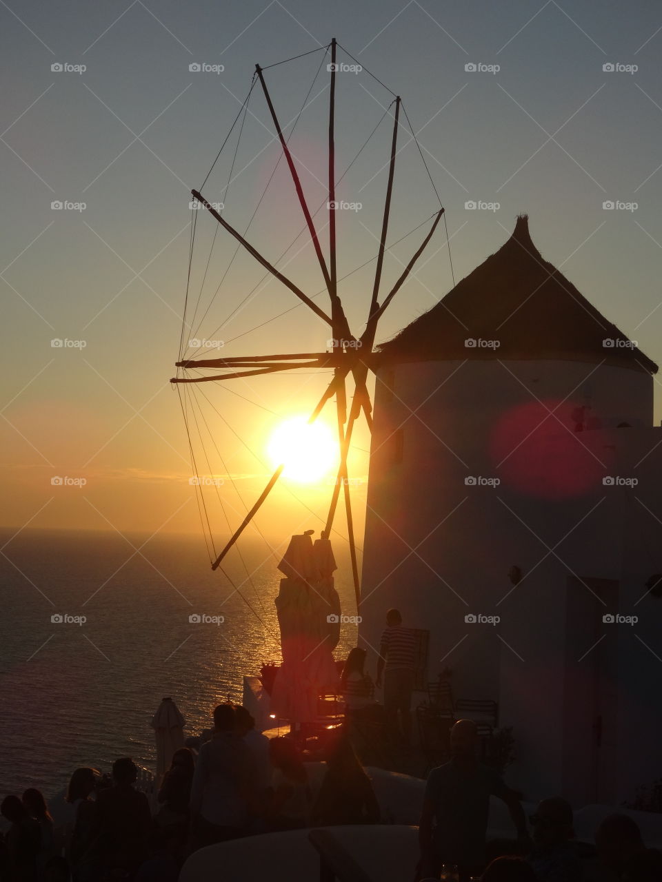 windmill in Santorin