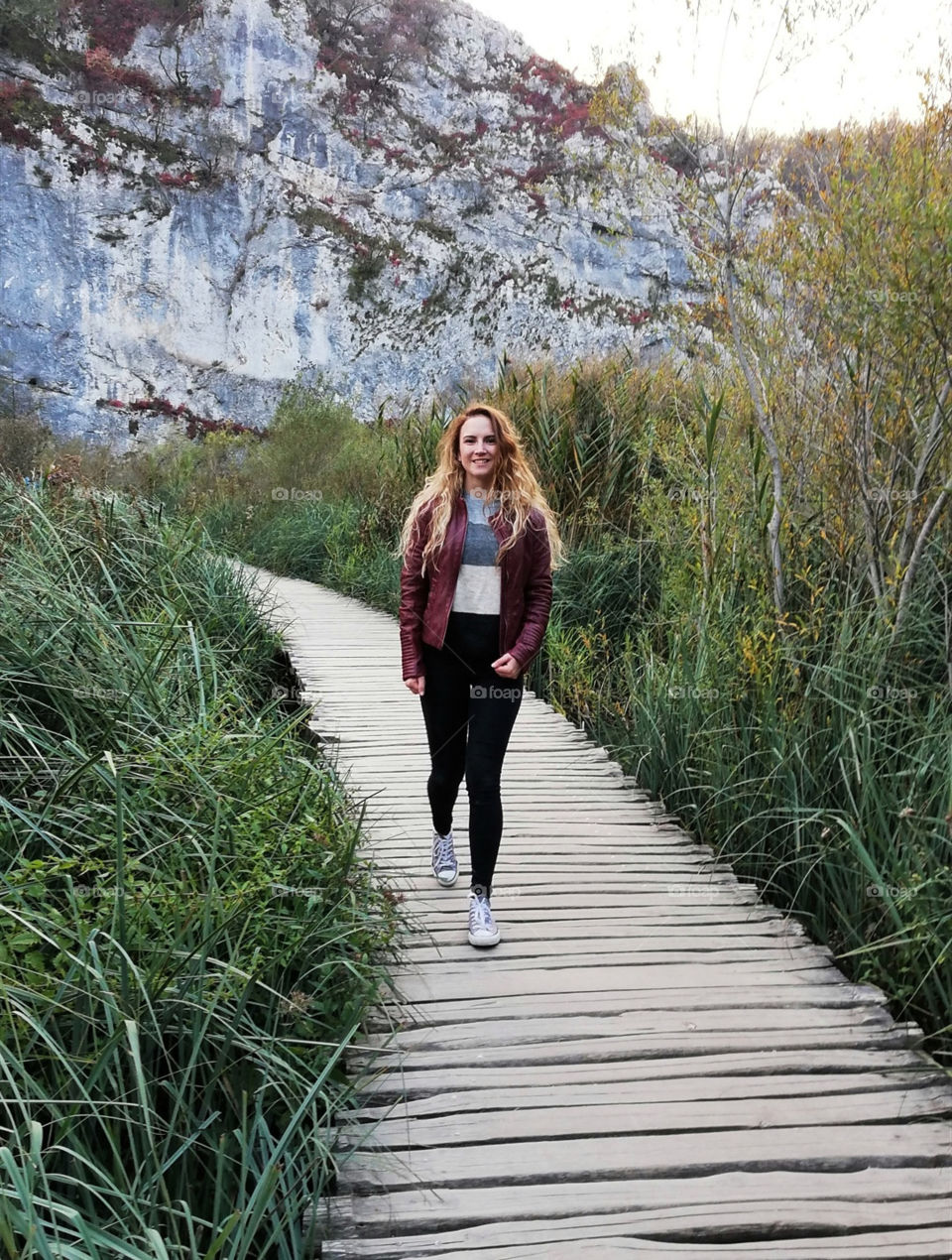 Me walking in Plitvice national park