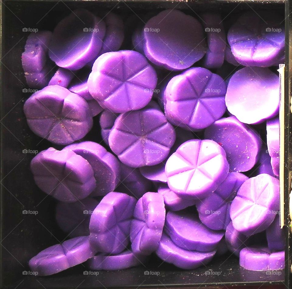 Close-up of purple soap