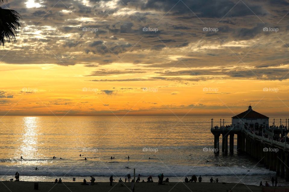 One hour before sunset, Manhattan Beach, CA