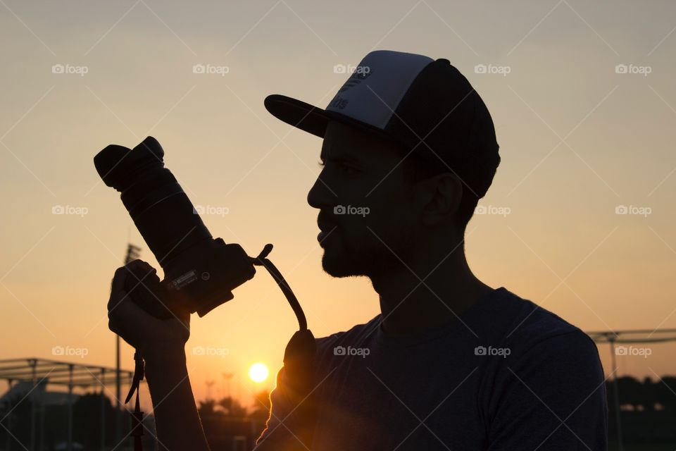 Silhouette of photographer 