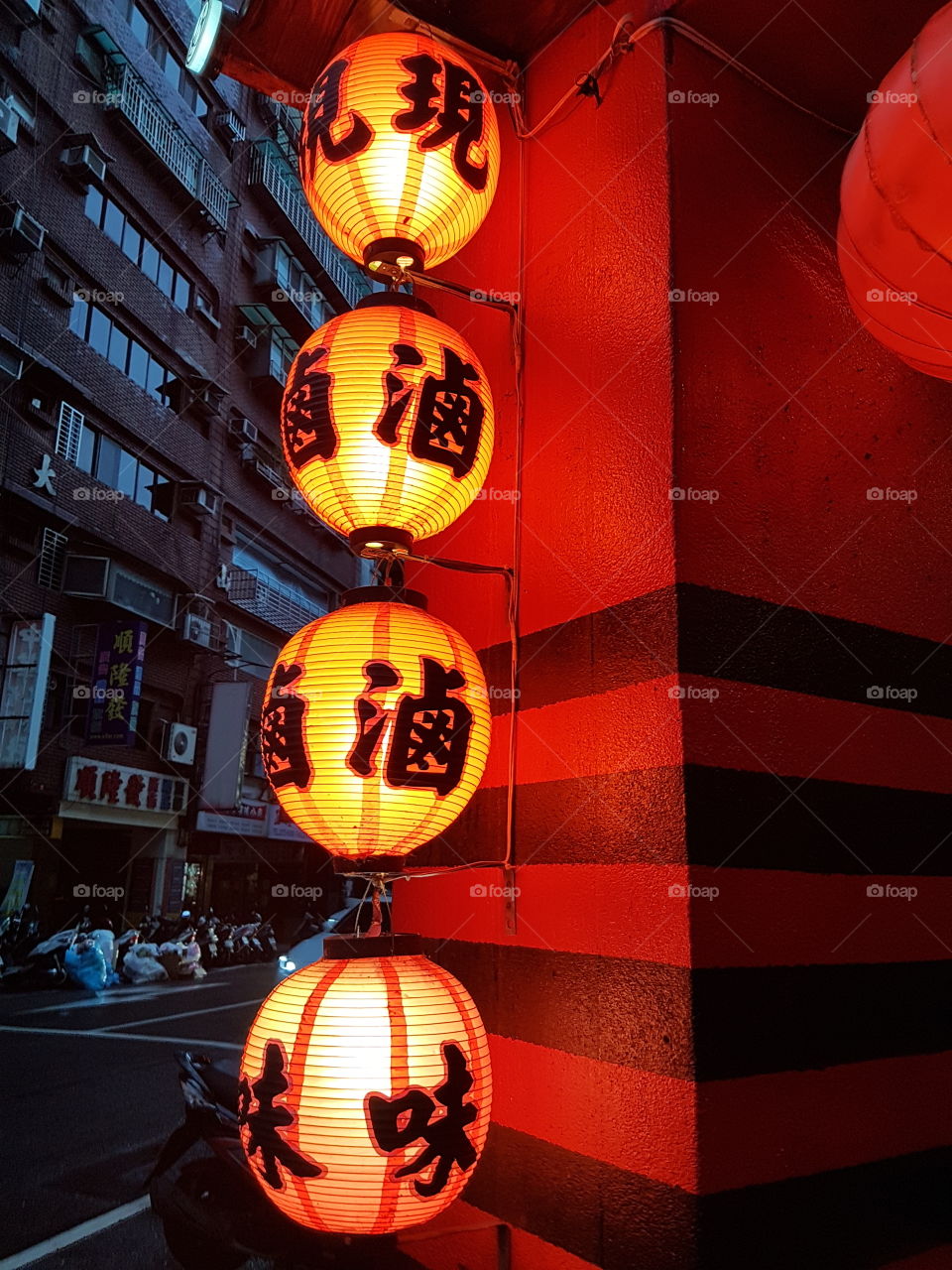 Lanterns on the streets of Taipei