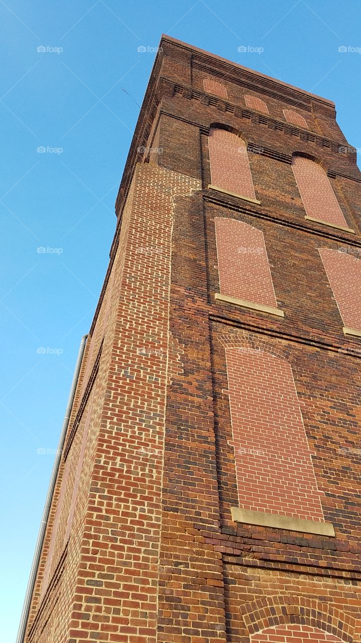 old brick mill tower