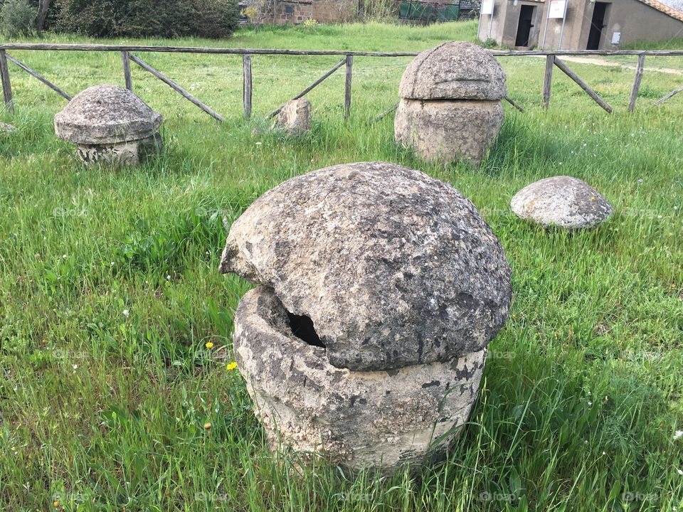Etruscan site in Tarquinia, Italy