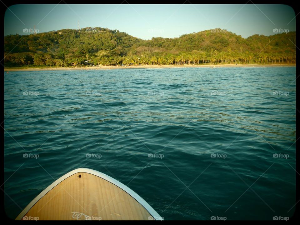 summer beach surfboard paddle by jootto