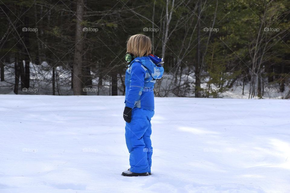 Blue in snow!