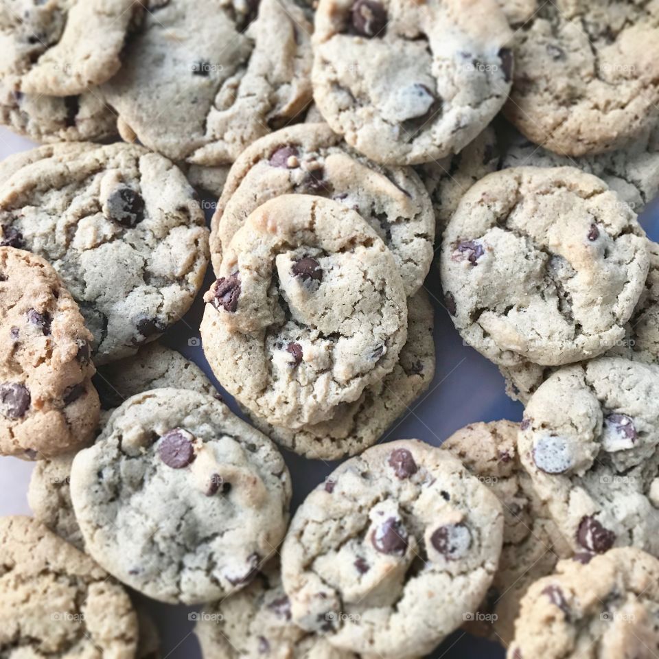 The best times are spent baking chocolate chip cookies with family and friends.