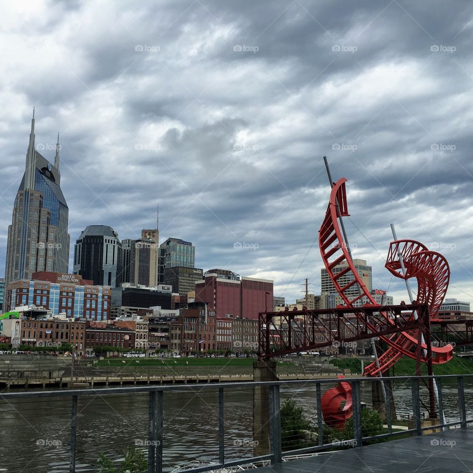 Cloudy skies over Nashville