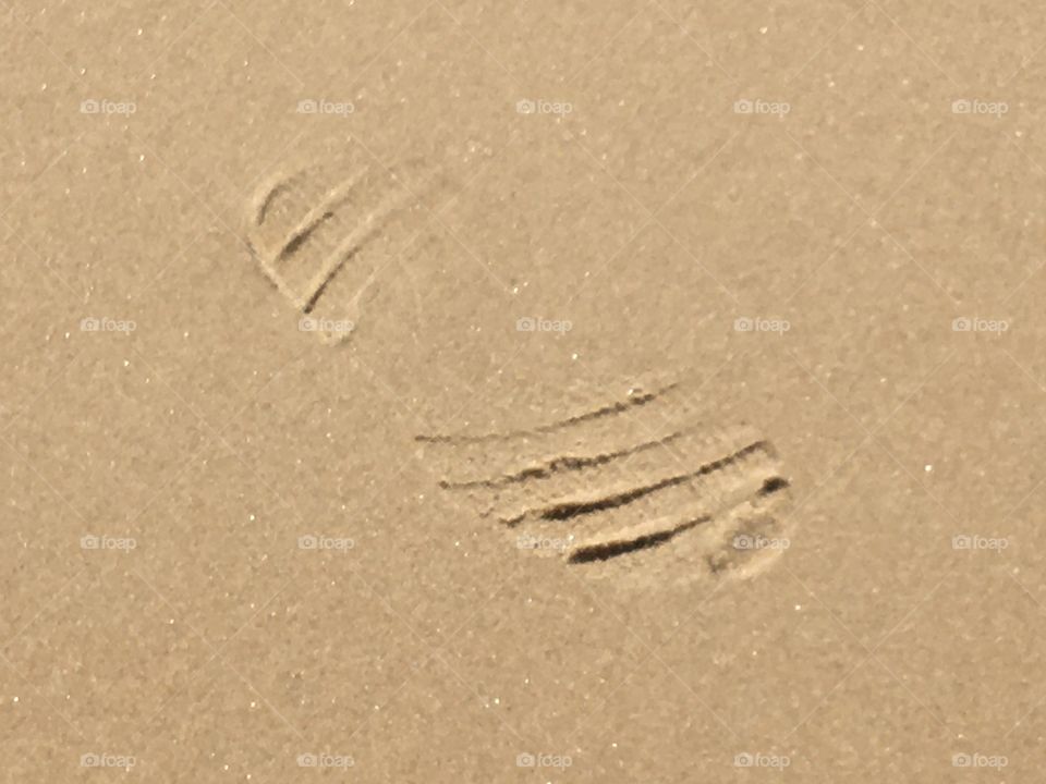 Footprint on sand