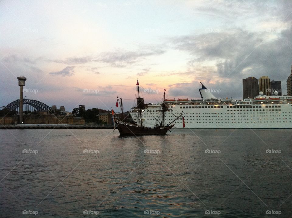 Tall ships and cruise ships 