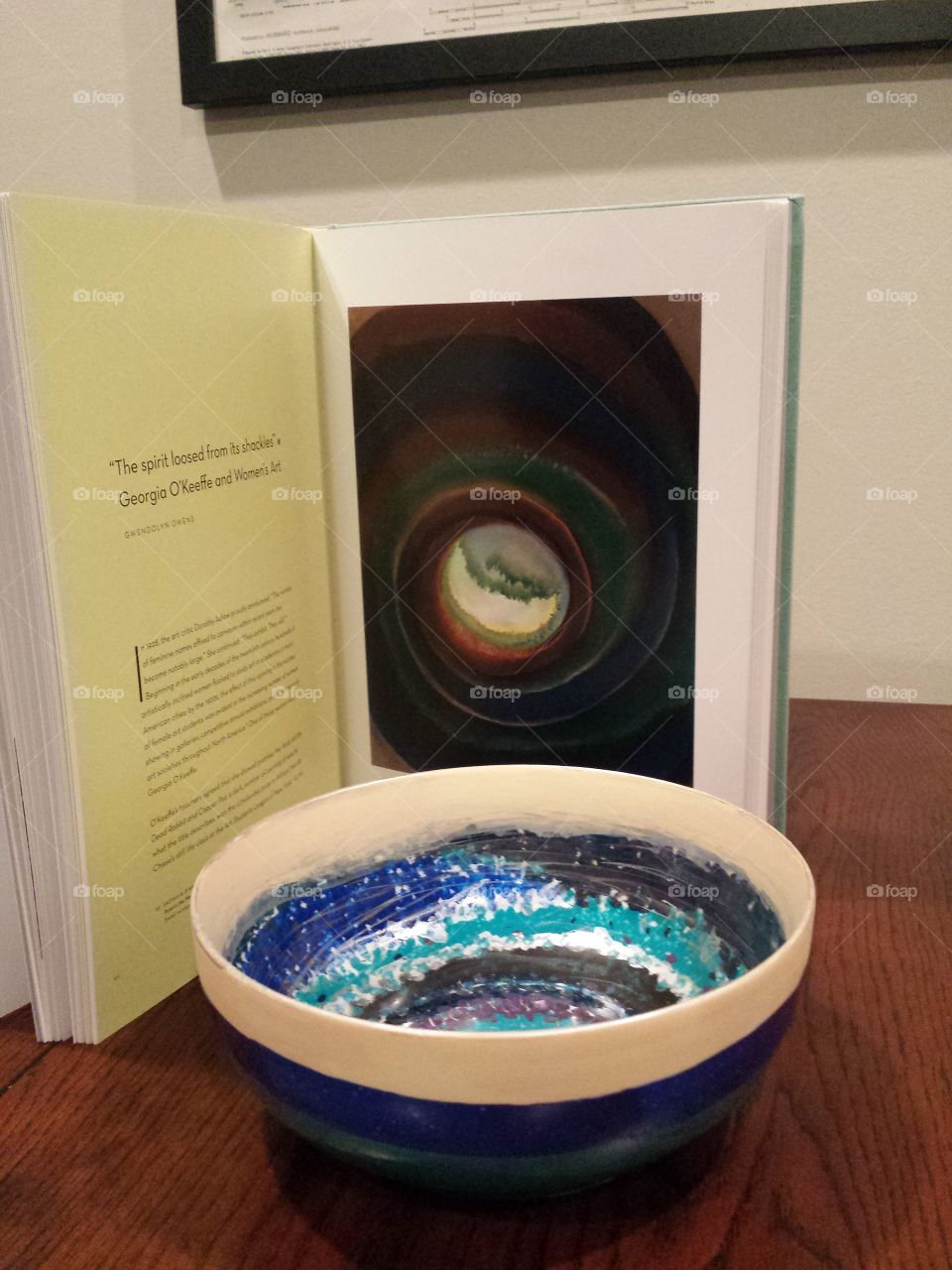 bowl inspired by Georgia O'Keeffe.
