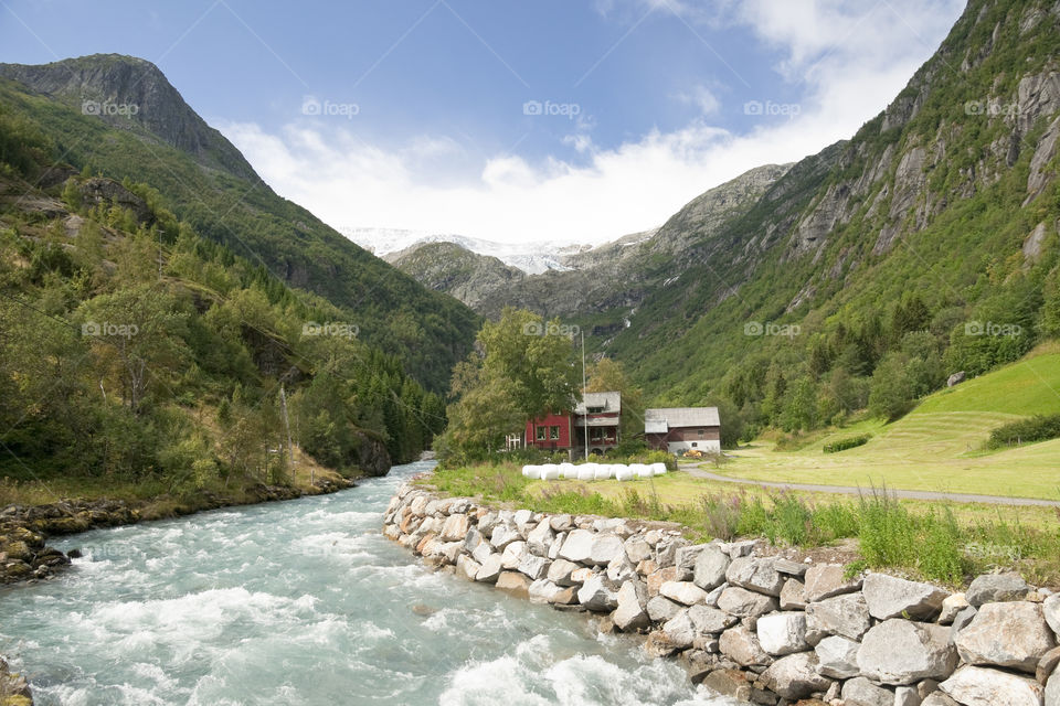 Folgefonna, the 3rd largest glacier in Norway, covers 205 square kilometers, and is 37 kilometers from north to south, 16 kilometres at its widest.