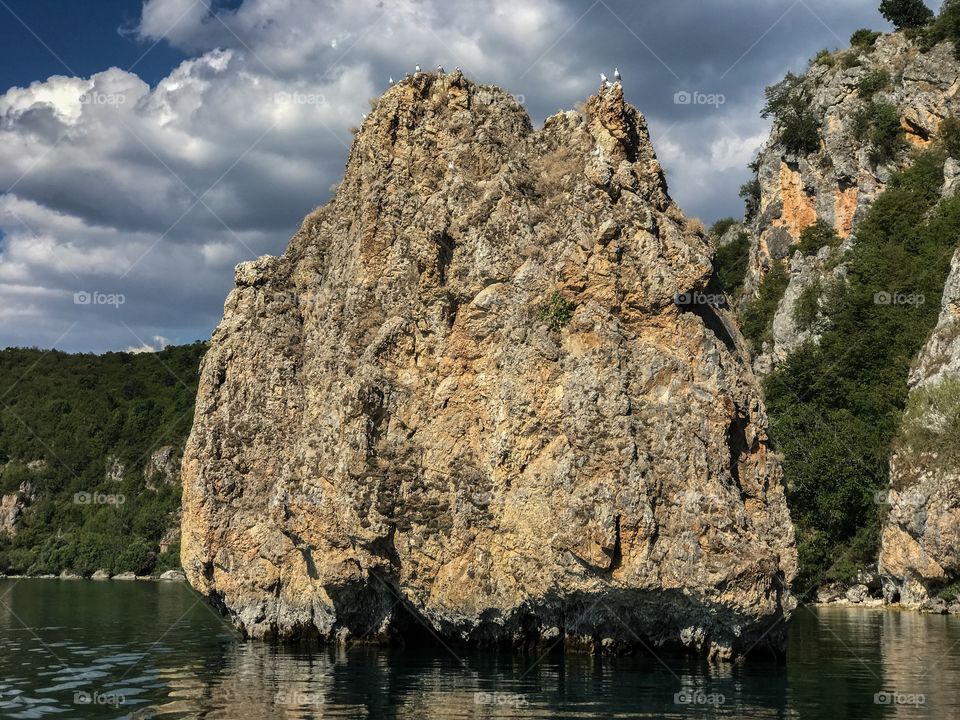 Lake ohrid big rock