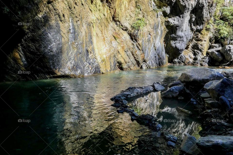 beautiful valley scenery and river