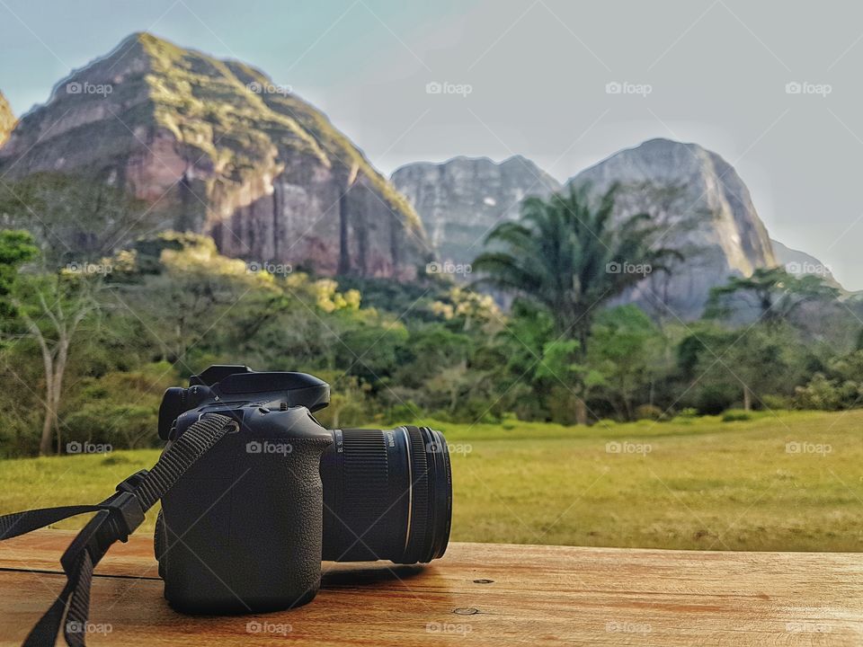 camera in the mountains