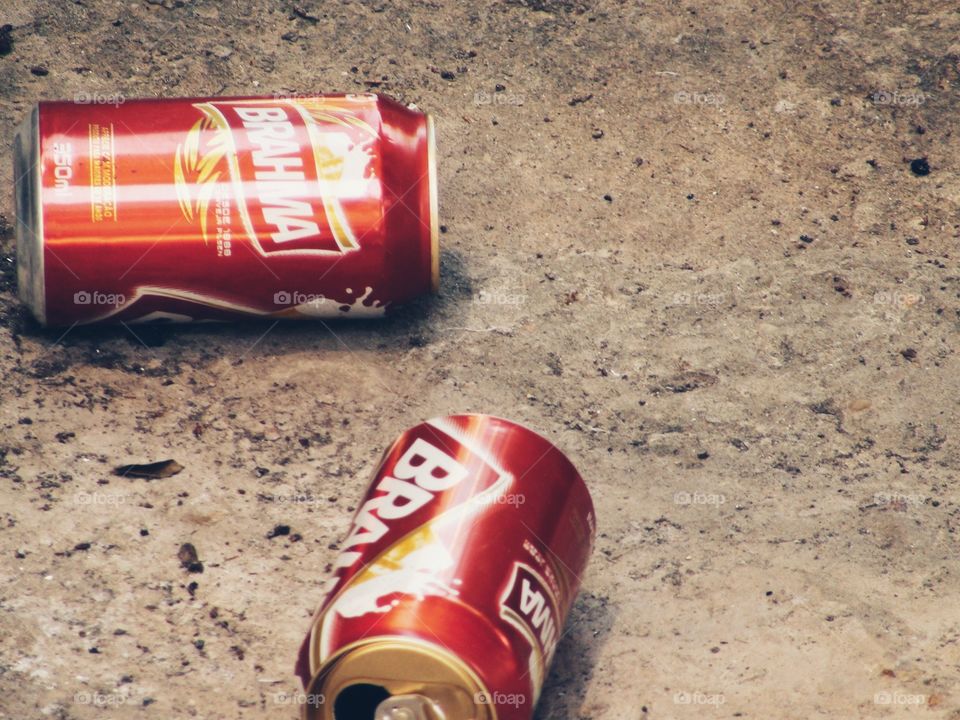 Red Beer Cans
