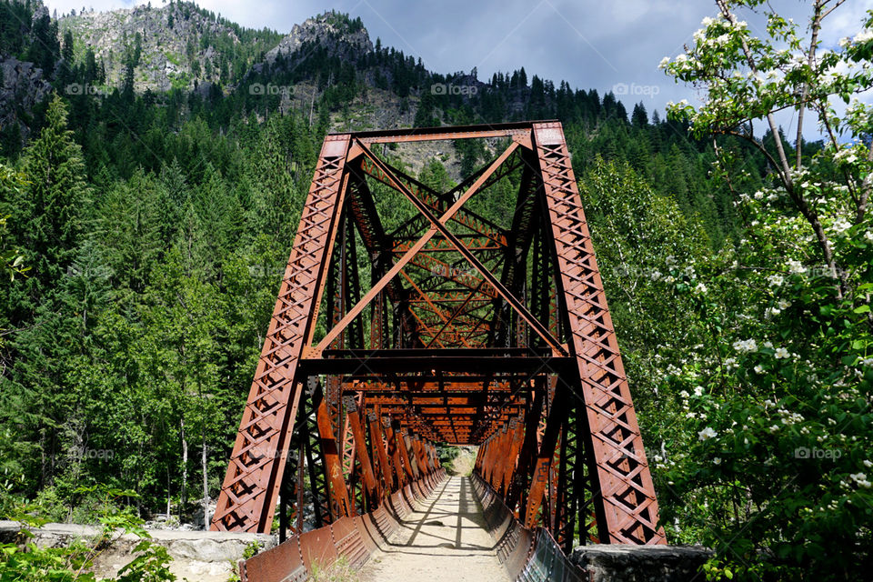 Iron bridge makes it possible to explore the other side.
