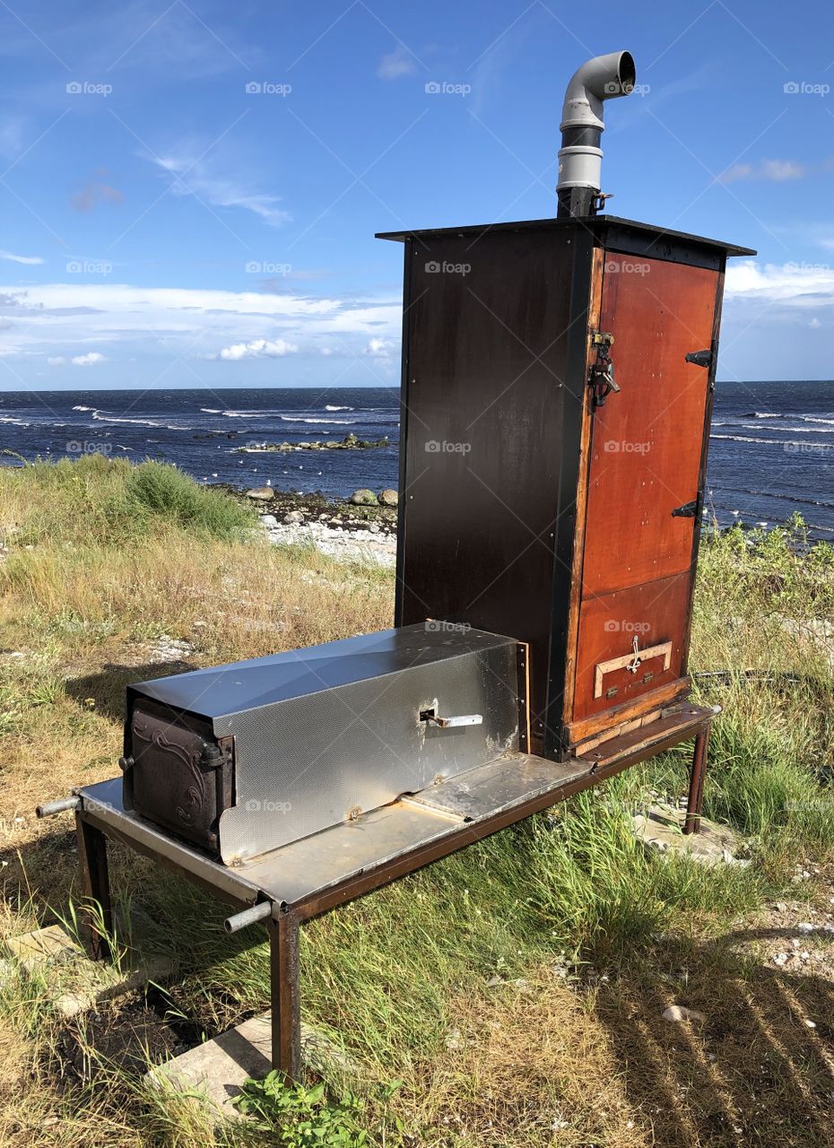 Oven, barbeque, by the beach, cooking