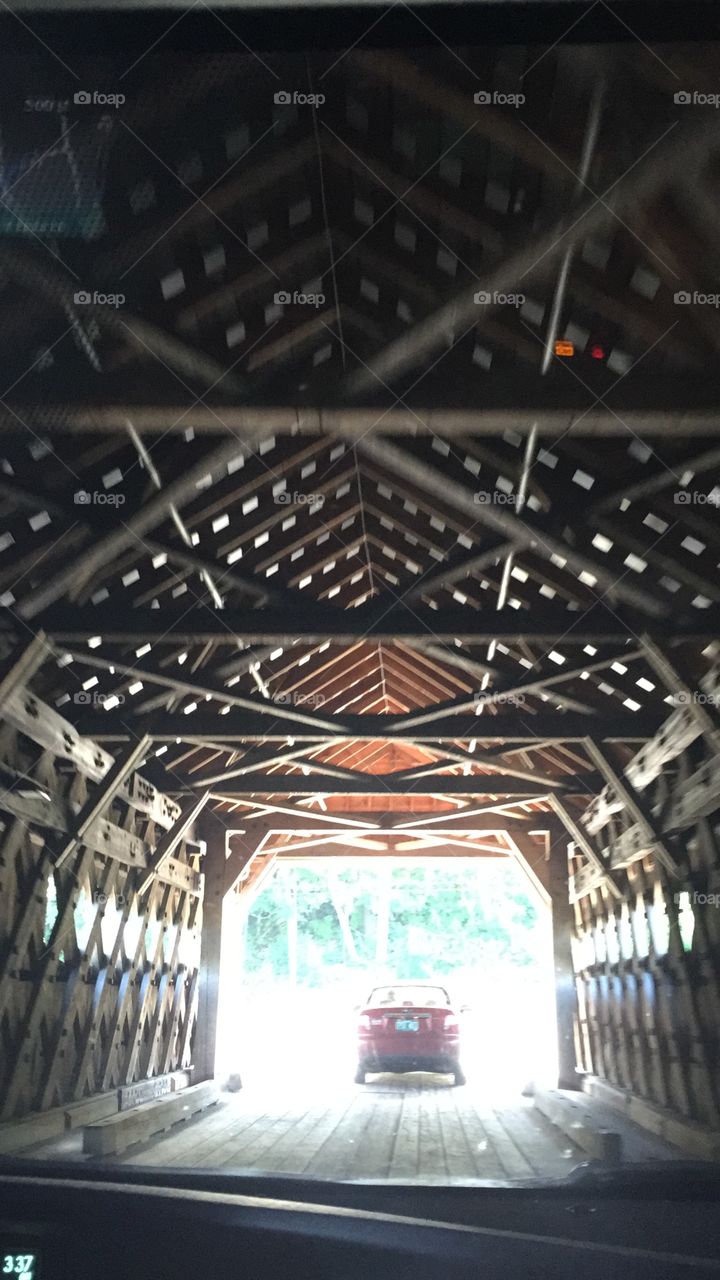 Wooden Covered Bridge. Covered Bridge