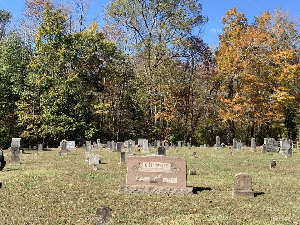 Quaint roadside cemetery
