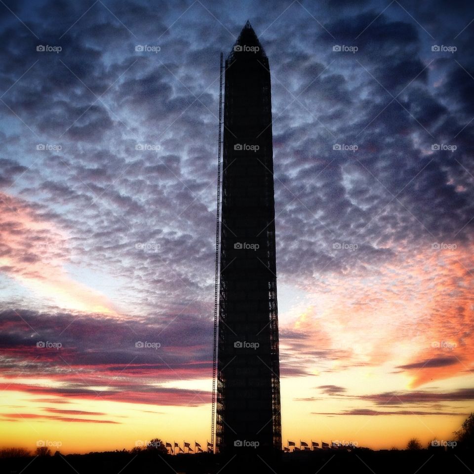 Sunset at the Washington Monument