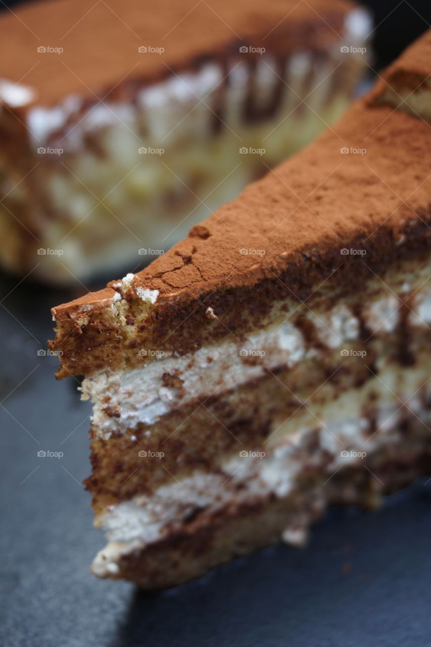 Extreme close-up of cake