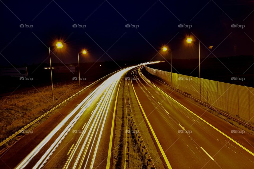 A road at night