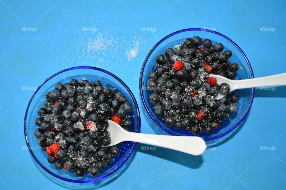 Fruit, Berry, Spoon, Food, Blueberry