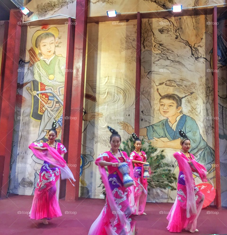 Chinese traditional dancers