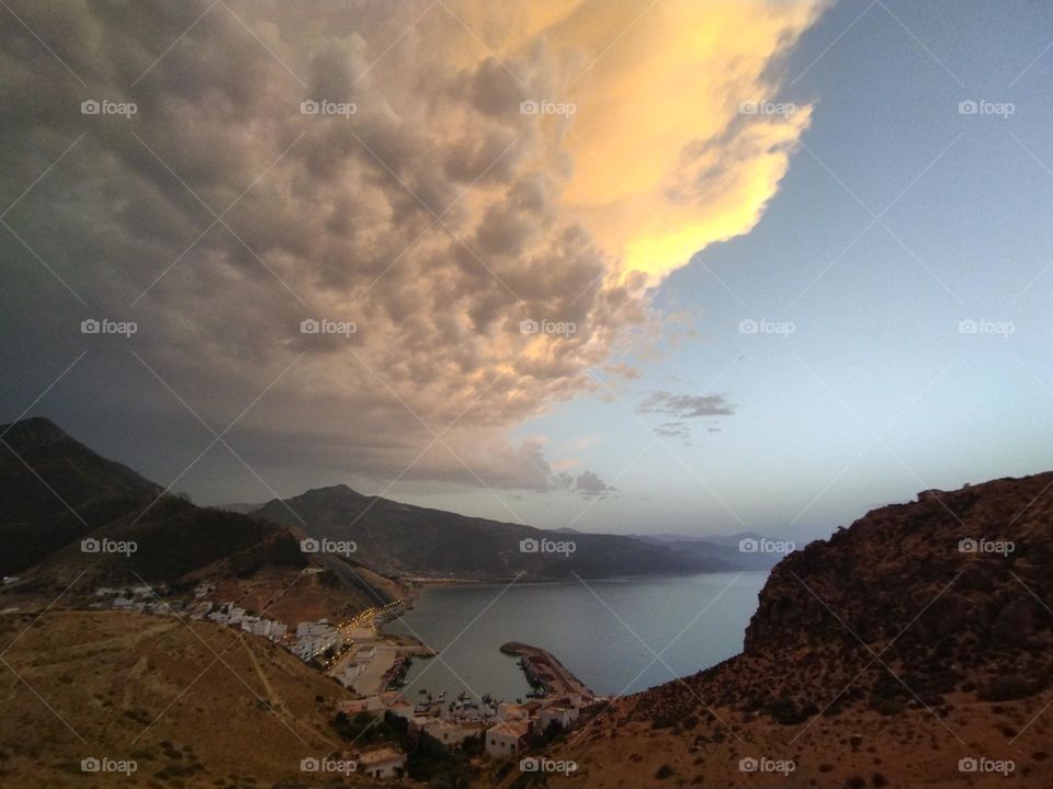 sunset from mountain