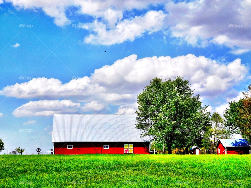 Spring at the old barn in Indiana 