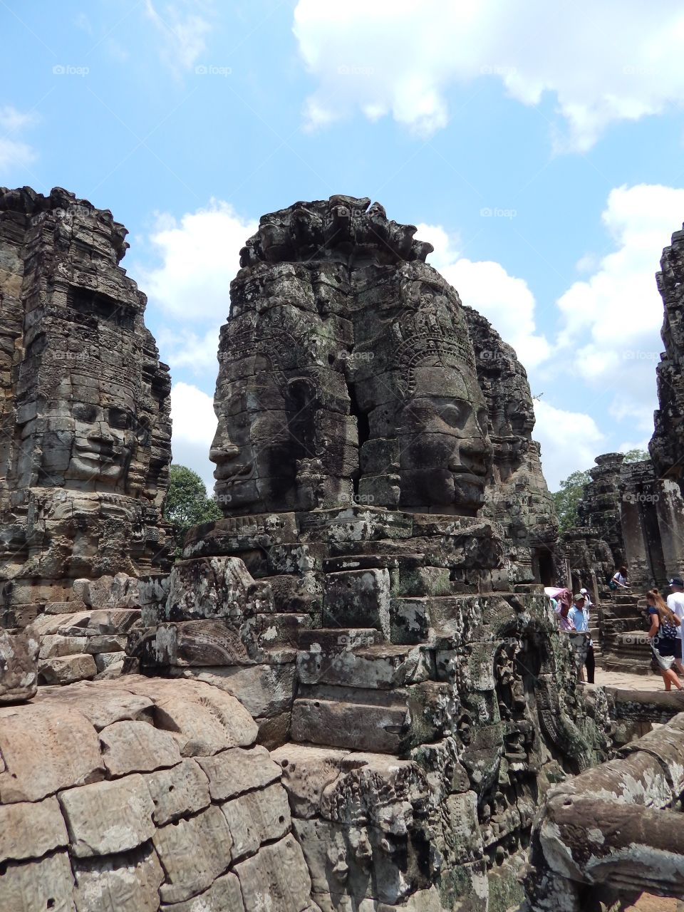 The face in Angkor wat in Cambodia 