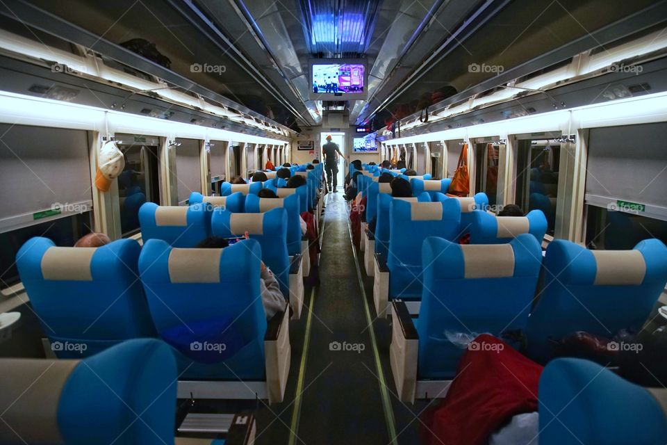 inside the indonesia night train