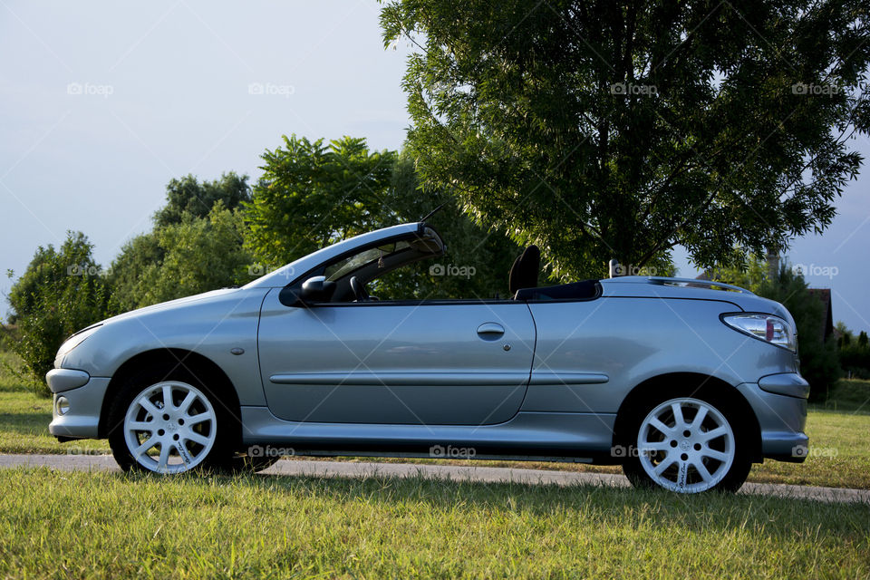 peugeot 307 convertible. peugeot 307 convertible in nature surroundings