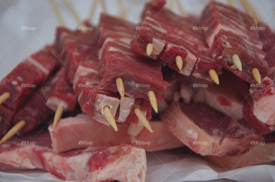 Arrosticini, traditional dish from the Italian region of Abruzzo