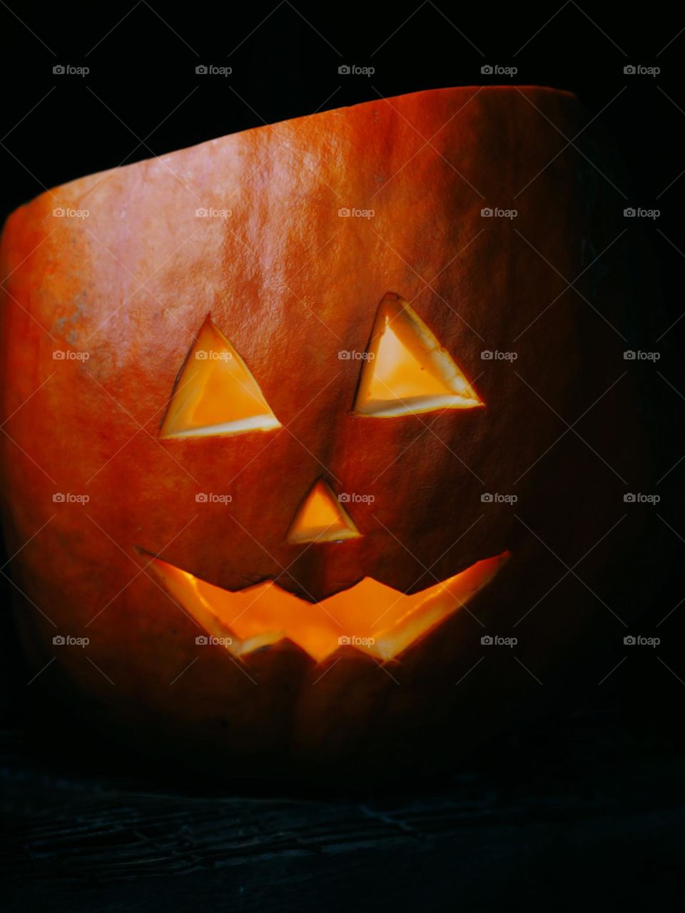 Halloween pumpkin on a dark background 