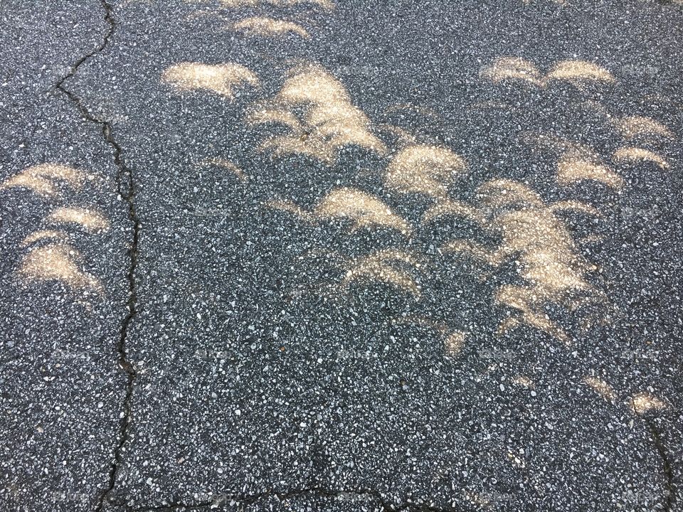 The solar eclipse playing with shadows.