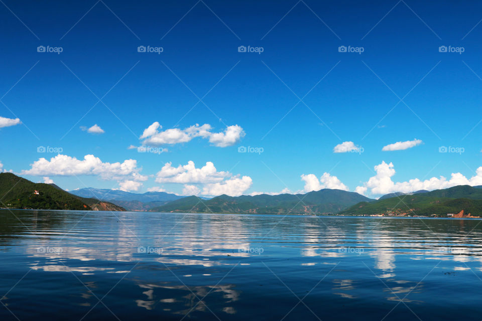 The scenery of LuGu lake,LiJiang, YunNan, china 