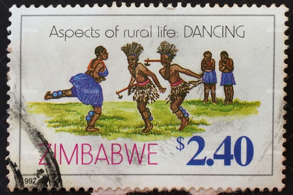 Zimbabwe stamp of Aspects of rural life: Dancing 1997