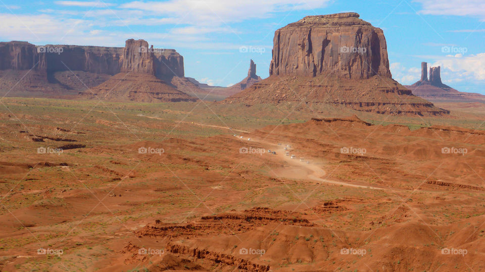 Landscape of the Monument valley tribal park placed in Utah.United states