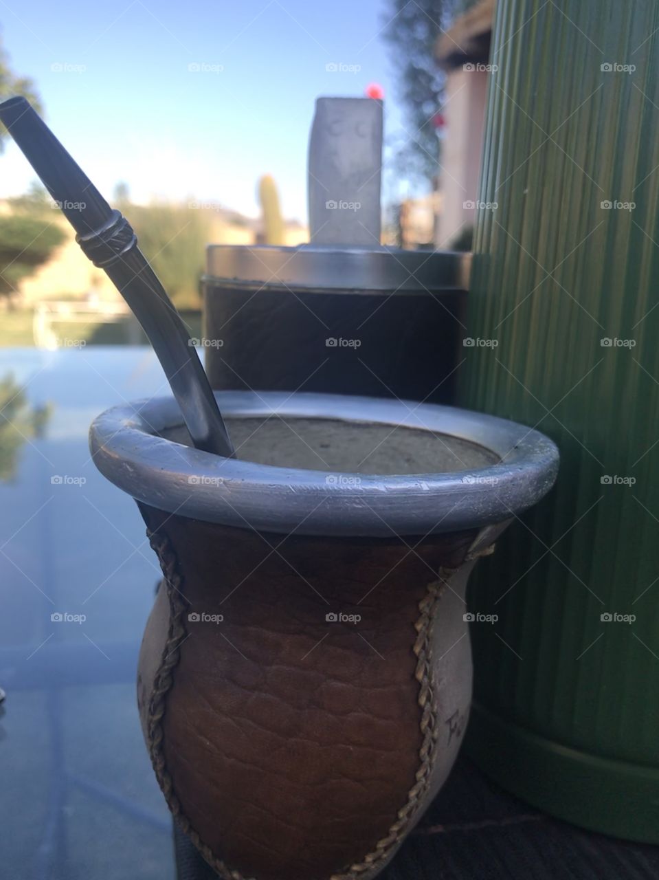 Mate de campo con amigos 