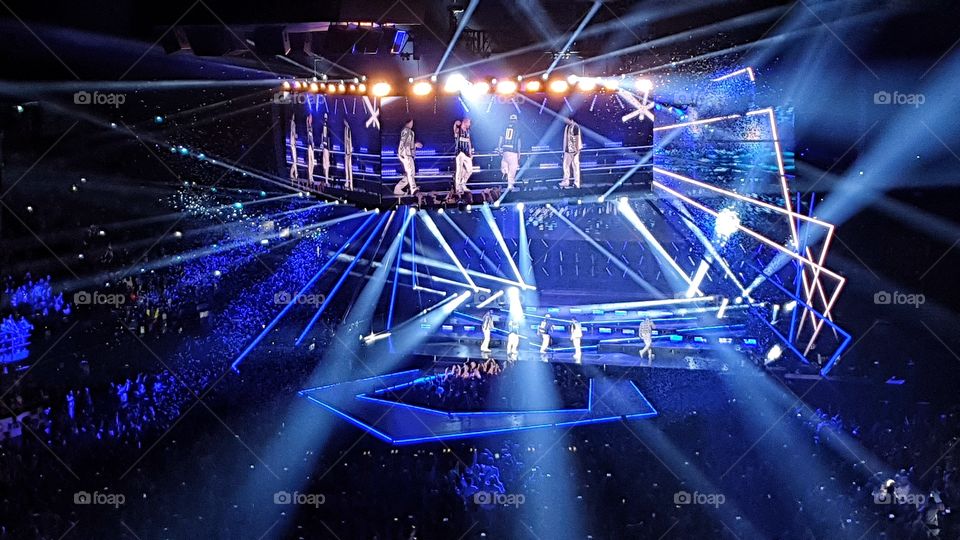 Backstreet Boys concert in Italy in 2019 with DNA World Tour. The Mediolanum Forum Assago in Milan.